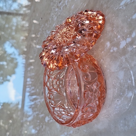 Jewelry - Vintage Handmade Ingrid Malachite crystal trinket box with lid